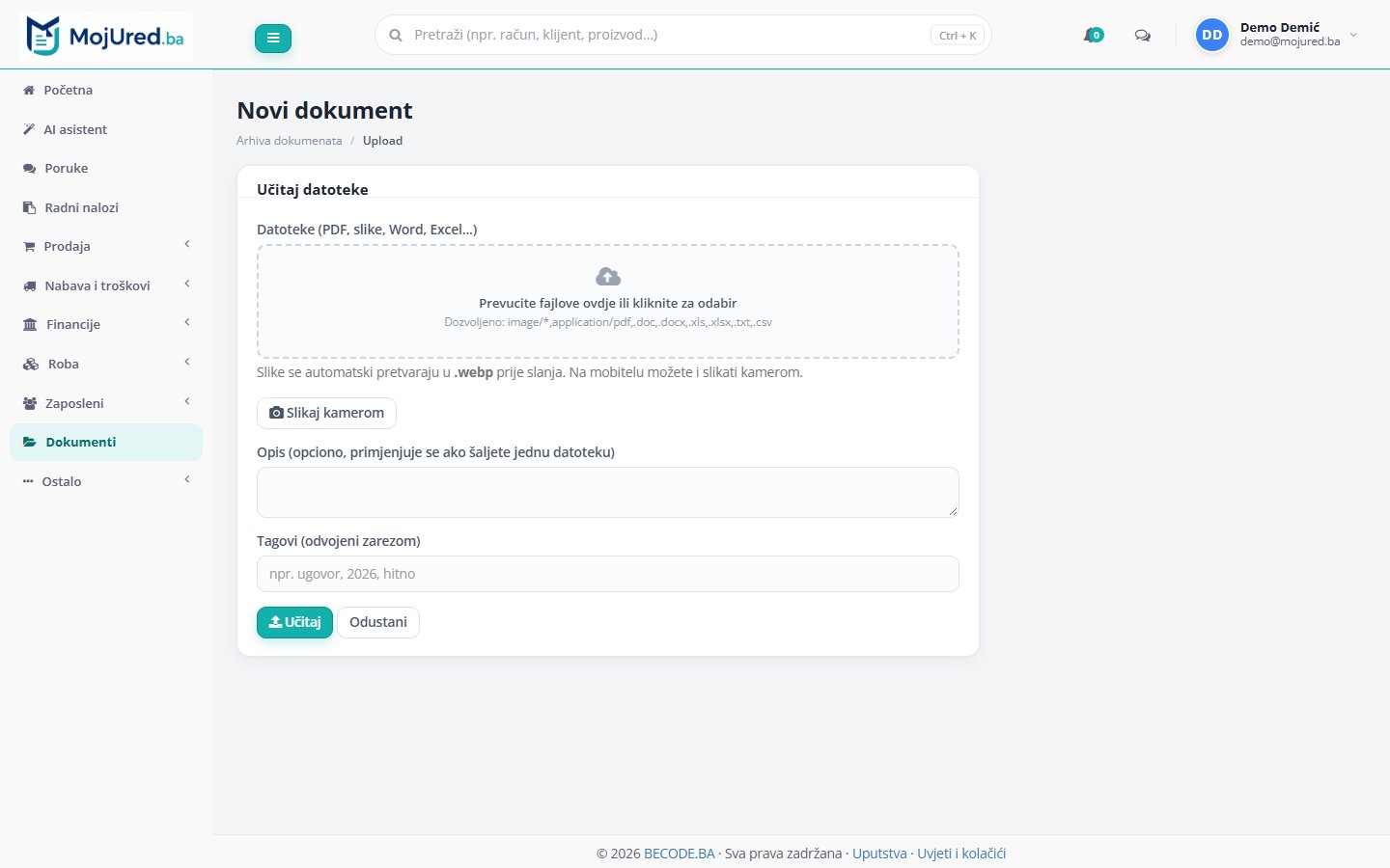 Upload dokumenata